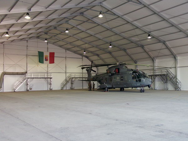 Hangar e coperture mobili per elicotteri